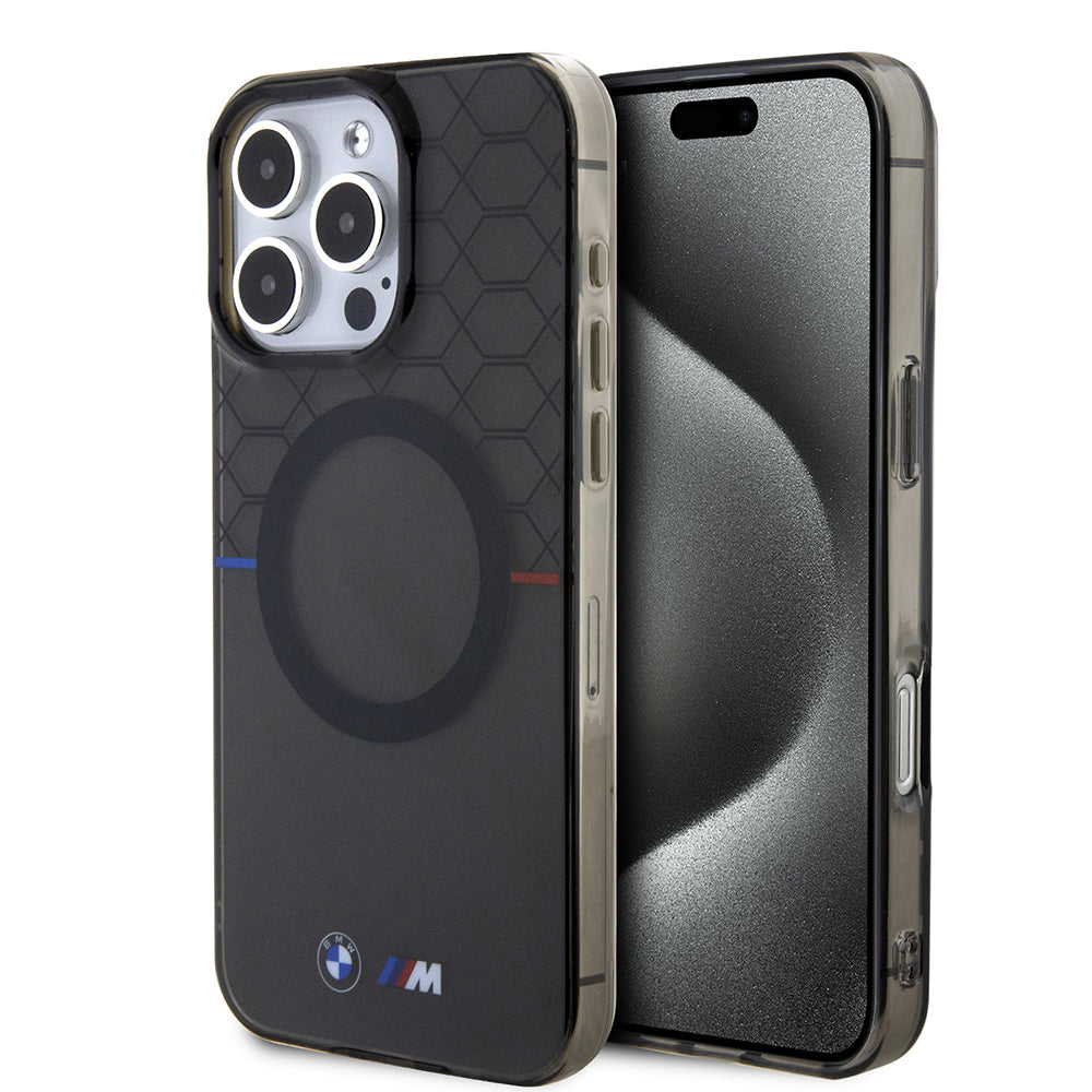 Apple iPhone 16 Pro Max Kılıf BMW Magsafe Şarj Özellikli Transparan M Dizayn Orjinal Lisanslı Kapak