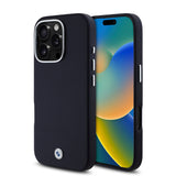 Apple iPhone 16 Pro Max Kılıf BMW Orjinal Lisanslı M-safe Şarj Özellikli Metal Logolu Tam Kaplama Deri Kapak