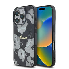 Apple iPhone 16 Pro Max Kılıf Guess Orjinal Lisanslı M-safe Şarj Özellikli Flower Tone On Tone Ring Kapak