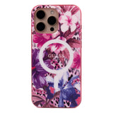 Apple iPhone 16 Pro Max Kılıf Guess Orjinal Lisanslı M-safe Şarj Özellikli IML Baskılı Jungle Ring Kapak