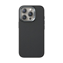 Apple iPhone 16 Pro Max Kılıf Karbon Fiber M-safe Şarj Özellikli Kamera Kontrol Butonlu Benks Hybrid ArmorPro 600D Kevlar Kapak