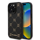 Apple iPhone 16 Pro Max Kılıf Karl Lagerfeld Orjinal Lisanslı M-safe Şarj Özellikli PU Deri Karl Heads Desenli Klasik Logolu Kapak