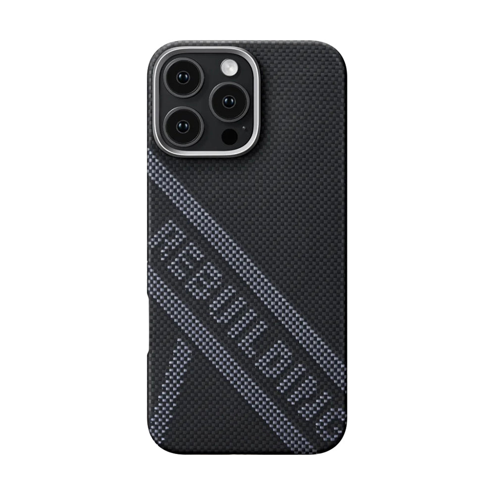 Apple iPhone 16 Pro Max Kılıf M-safe Şarj Özellikli Aramid Fiber Re-TROS Tasarımlı Pitaka Tactile Woven Rebuilding Serisi Kapak