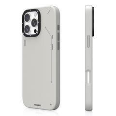 Apple iPhone 16 Pro Max Kılıf M-safe Şarj Özellikli Basit Mat Deri Desenli Youngkit Tech Fashion Serisi Kapak