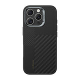 Apple iPhone 16 Pro Max Kılıf M-safe Şarj Özellikli Karbon Fiber Benks Montage Hybrid ArmorPro Kevlar Kapak