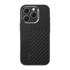 Apple iPhone 16 Pro Max Kılıf M-safe Şarj Özellikli Karbon Fiber Benks Montage Hybrid ArmorPro Kevlar Kapak