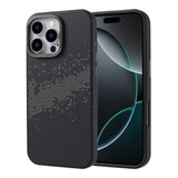 Apple iPhone 16 Pro Max Kılıf M-safe Şarj Özellikli Karbon Fiber Tasarımlı Zore Vave Kapak