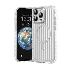Apple iPhone 16 Pro Max Kılıf M-safe Şarj Özellikli Oyuklu Tasarım Mutural Bumpy Clear Kapak