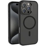 Apple iPhone 16 Pro Max Kılıf M-safe Şarj Özellikli Parlak Kamera Çerçeveli Zore Kost Kapak