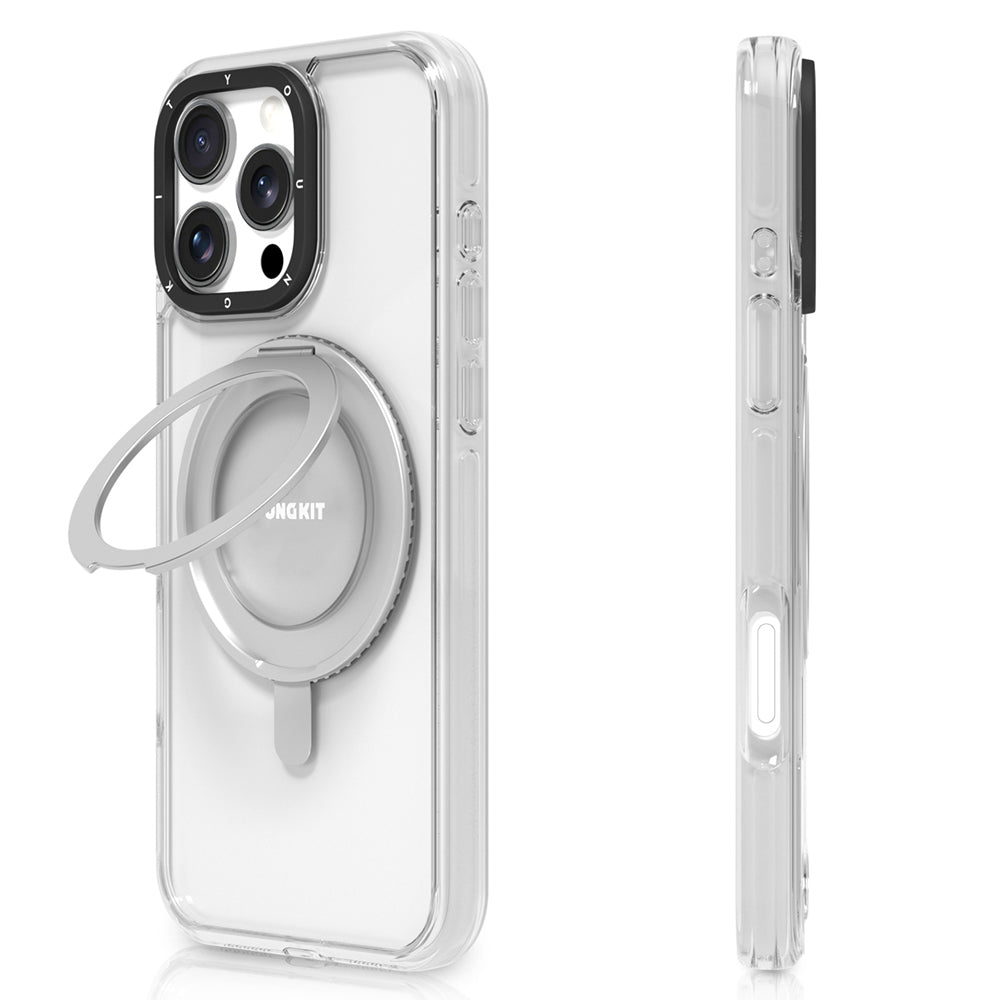 Apple iPhone 16 Pro Max Kılıf M-safe Şarj Özellikli Parmak Ring Standlı Youngkit Pivot Serisi Kapak