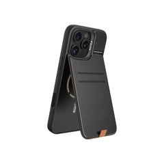 Apple iPhone 16 Pro Max Kılıf M-safe Şarj Özellikli Raptic Slim Wallet Serisi Deri Görünümlü Kartlıklı Standlı Kapak