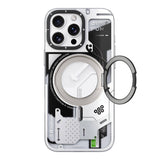 Apple iPhone 16 Pro Max Kılıf M-safe Şarj Özellikli Youngkit 360° Standlı Starship Serisi Kapak