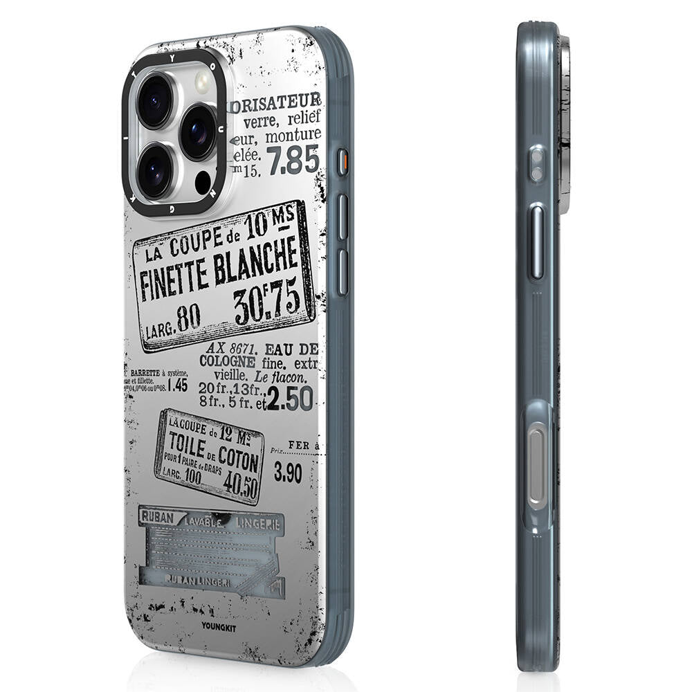 Apple iPhone 16 Pro Max Kılıf M-safe Şarj Özellikli Youngkit Literary Serisi Retro Magz Kapak