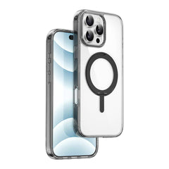 Apple iPhone 16 Pro Max Kılıf Wiwu MCC-201 iShield Ultra Serisi M-safe Şarj Özellikli Standlı Crystal Sert PC Kapak