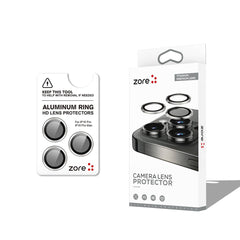 Apple iPhone 16 Pro Max Zore CL-12 Premium Safir Parmak İzi Bırakmayan Anti-Reflective Kamera Lens Koruyucu