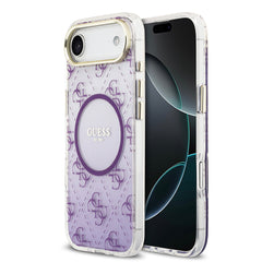 Apple iPhone 17 Air Kılıf Guess Orjinal Lisanslı M-safe Şarj Özellikli 4G Desenli Simli Silikon Kapak