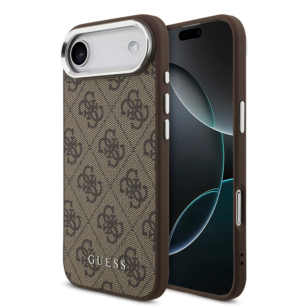 Apple iPhone 17 Air Kılıf Guess Orjinal Lisanslı M-safe Şarj Özellikli 4G Klasik Yazı Logolu Kapak