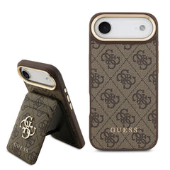Apple iPhone 17 Air Kılıf Guess Orjinal Lisanslı M-safe Şarj Özellikli 4G Metal Büyük Logolu Kartlıklı Kapak