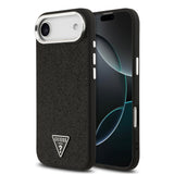 Apple iPhone 17 Air Kılıf Guess Orjinal Lisanslı M-safe Şarj Özellikli Metal Kamera Çerçeveli Üçgen Logolu Glitter Kapak