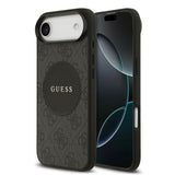 Apple iPhone 17 Air Kılıf Guess Orjinal Lisanslı M-safe Şarj Özellikli Yazı Logolu Circle Classic Kapak