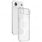 Apple iPhone 17 Air Kılıf IC Çipli M-Safe Şarj Özellikli Şeffaf Kamera Çerçeveli Zore Toledo Kapak