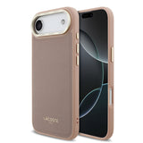 Apple iPhone 17 Air Kılıf Lacoste Orjinal Lisanslı M-safe Şarj Özellikli Champs Elysees PU Deri Tasarımlı Kapak