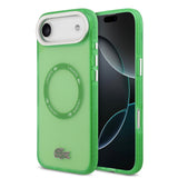 Apple iPhone 17 Air Kılıf Lacoste Orjinal Lisanslı M-safe Şarj Özellikli İkonik Timsah Logolu Buzlu Kapak