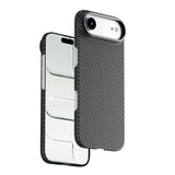 Apple iPhone 17 Air Kılıf M-safe Şarj Özellikli Kamera Standlı Wiwu DCC-206 Aramid Air Kapak