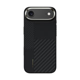Apple iPhone 17 Air Kılıf M-safe Şarj Özellikli Karbon Fiber Benks Montage Hybrid ArmorPro Kevlar Kapak