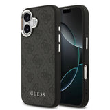 Apple iPhone 17 Kılıf Guess Orjinal Lisanslı M-safe Şarj Özellikli 4G Klasik Yazı Logolu Kapak