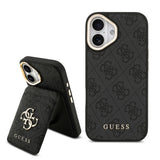 Apple iPhone 17 Kılıf Guess Orjinal Lisanslı M-safe Şarj Özellikli 4G Metal Büyük Logolu Kartlıklı Kapak