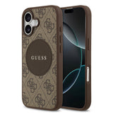 Apple iPhone 17 Kılıf Guess Orjinal Lisanslı M-safe Şarj Özellikli Yazı Logolu Circle Classic Kapak