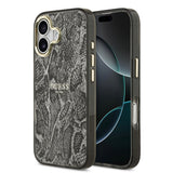 Apple iPhone 17 Kılıf Guess Orjinal Lisanslı M-safe Şarj Özellikli Yazı Logolu Python Desenli Kapak