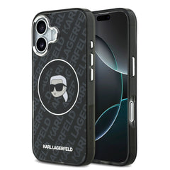 Apple iPhone 17 Kılıf Karl Lagerfeld Orjinal Lisanslı IML Baskılı KL Heads Kapak
