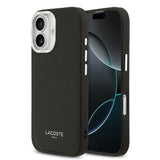 Apple iPhone 17 Kılıf Lacoste Orjinal Lisanslı M-safe Şarj Özellikli Champs Elysees PU Deri Tasarımlı Kapak