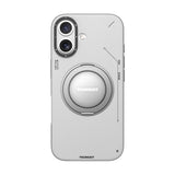 Apple iPhone 17 Kılıf M-safe Şarj Özellikli 360 Derece Standlı Basit Mat Deri Desenli Youngkit Tech Leather Serisi Kapak