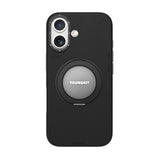 Apple iPhone 17 Kılıf M-safe Şarj Özellikli 360 Derece Standlı Basit Mat Deri Desenli Youngkit Tech Leather Serisi Kapak
