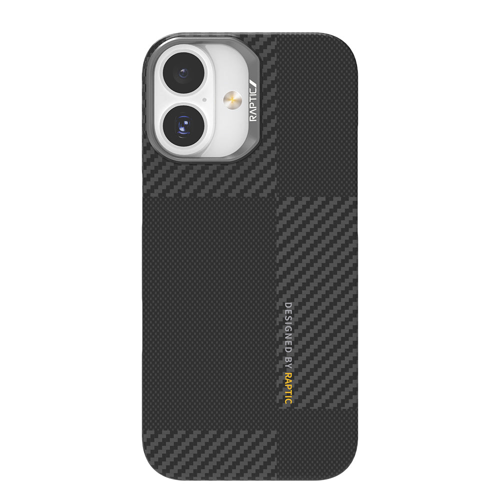 Apple iPhone 17 Kılıf M-safe Şarj Özellikli 600D Metal Kamera Çerçeveli Raptic Aramid Fiber Geotik Serisi Kapak