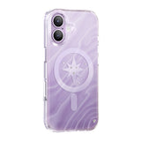 Apple iPhone 17 Kılıf M-Safe Şarj Özellikli Orjinal Swarovski Taşlı Zore Paris Rovix Sert PC Kapak