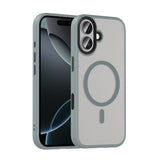Apple iPhone 17 Kılıf Mat Arka Yüzey Wireless Şarj Özellikli Zore Flet M-safe Kapak