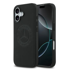 Apple iPhone 17 Kılıf Mercedes Benz Orjinal Lisanslı M-safe Şarj Özellikli Hakiki Deri Nostaljik Yıldız Dizayn Kapak