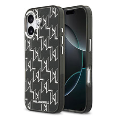 Apple iPhone 17 Kılıf Orjinal Lisanslı M-safe Şarj Özellikli Karl Lagerfeld IML Baskılı Monogram Dizayn Kapak