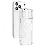 Apple iPhone 17 Pro Kamera Korumalı M-Safe Şarj Özellikli Şeffaf Zore London Sert PC Kapak