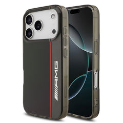 Apple iPhone 17 Pro Kılıf AMG Orjinal Lisanslı M-safe Şarj Özellikli IML Baskı Logolu Çift Katmanlı Bow Lines Kapak