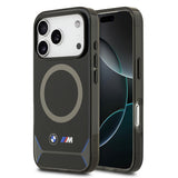Apple iPhone 17 Pro Kılıf BMW Orjinal Lisanslı M-safe Şarj Özellikli Metal Buton Tasarımlı IML Baskılı M Dizayn Kapak