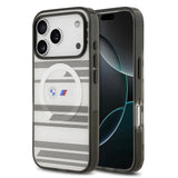 Apple iPhone 17 Pro Kılıf BMW Orjinal Lisanslı M-safe Şarj Özellikli Metal Kamera Butonlu Yatay Şeritli M Dizayn Kapak