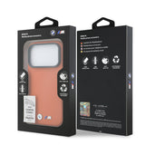 Apple iPhone 17 Pro Kılıf BMW Orjinal Lisanslı M-safe Şarj Özellikli Standlı Metal Kamera Çerçeveli M Logolu PU Deri Kapak