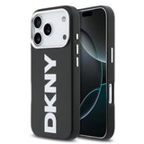 Apple iPhone 17 Pro Kılıf DKNY Orjinal Lisanslı M-safe Şarj Özellikli PU Büyük Dikey Logolu Kapak