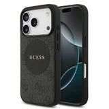 Apple iPhone 17 Pro Kılıf Guess Orjinal Lisanslı M-safe Şarj Özellikli Yazı Logolu Circle Classic Kapak