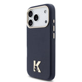 Apple iPhone 17 Pro Kılıf Karl Lagerfeld Orjinal Lisanslı M-safe Şarj Özellikli Gold Kamera Çerçeveli KHEAD Metal Logolu PU Deri Kapak
